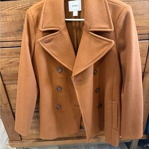 Old Navy Women's Double-Breasted Brown Pea Coat